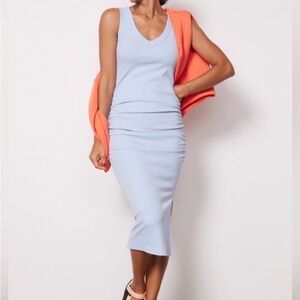 Michael Stars Light Blue Sleeveless Midi Dress